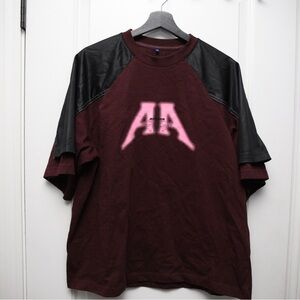 ADER Error Burgundy Nolc Logo T-Shirt